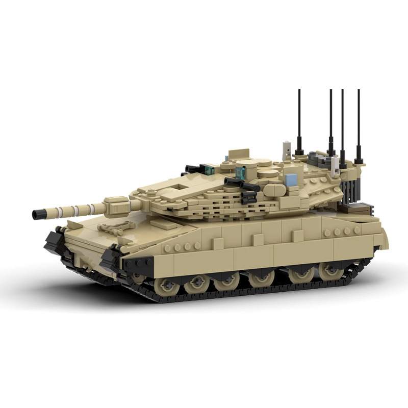 Lego Compatible Military Tank - โมเดลรถถังเมอร์คาวา Mk4, โมเดลยานเกราะทางการทหารสมัยใหม่, ชุดตัวต่อ DIY สำหรับแฟนทหาร,