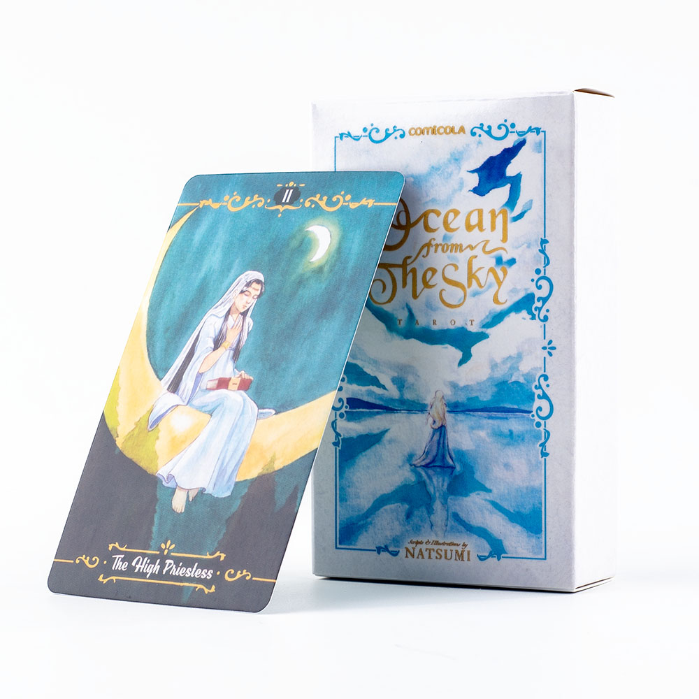 10.3*6 ซม. ชุดไพ่ทาโรต์สีน้ำวา - Tarot Cards Deck With Guidebook บทวิจารณ์และราคา