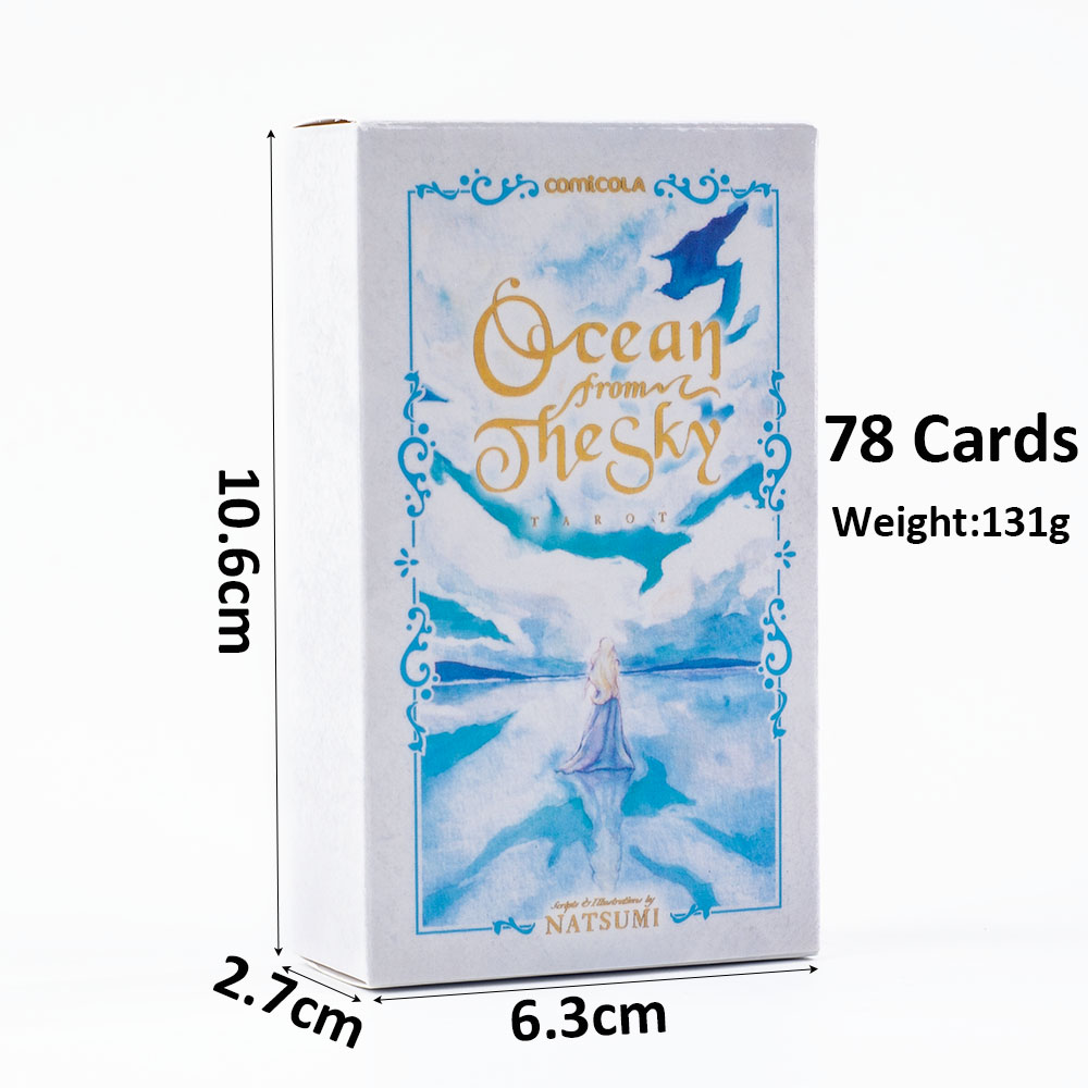 10.3*6 ซม. ชุดไพ่ทาโรต์สีน้ำวา - Tarot Cards Deck With Guidebook บทวิจารณ์และราคา